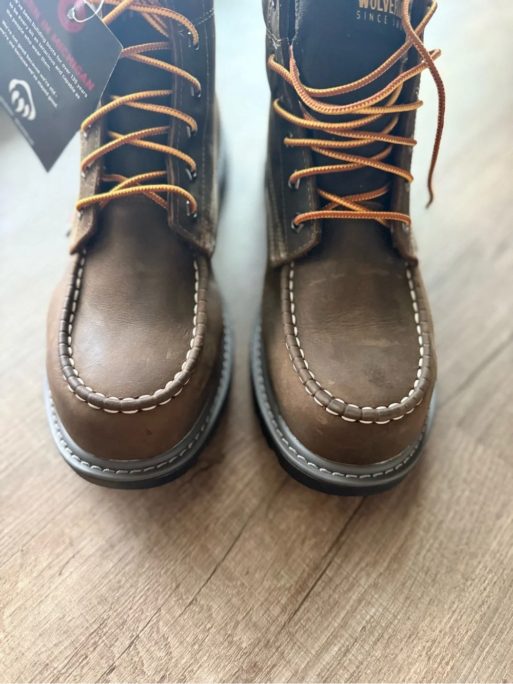 Men’s Wolverine Floorhand Moc-Toe 6” Steel Toe Work Boots